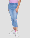 Little M Bordir Aplikasi Unicorn Tassle Jegging Denim Anak Perempuan