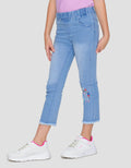 Little M Bordir Aplikasi Unicorn Tassle Jegging Denim Anak Perempuan