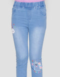 Little M Bordir Aplikasi Unicorn Tassle Jegging Denim Anak Perempuan