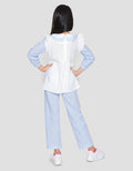 Little M Kerah Double Baju Set Anak Perempuan