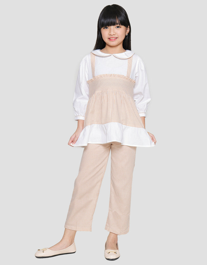 Little M Ruffle Overal Set Baju Muslim Anak Perempuan