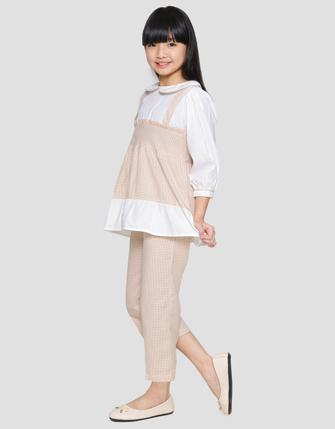 Little M Ruffle Overal Set Baju Muslim Anak Perempuan