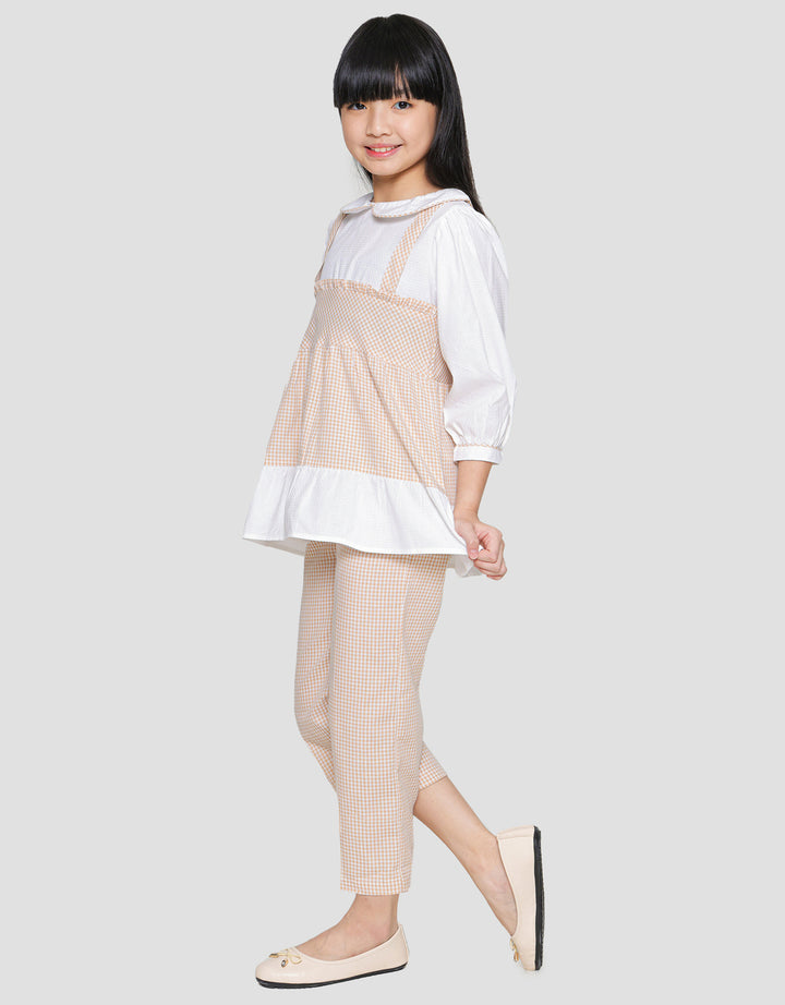 Little M Ruffle Overal Set Baju Muslim Anak Perempuan