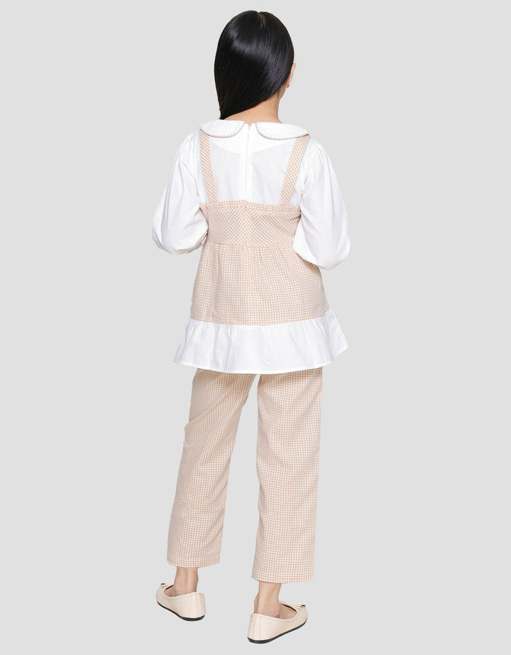 Little M Ruffle Overal Set Baju Muslim Anak Perempuan