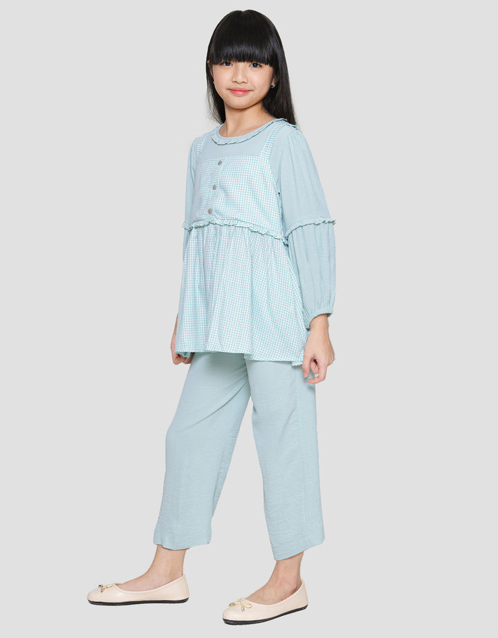 Little M Overall Pants Bordir 1 Set Anak Perempuan