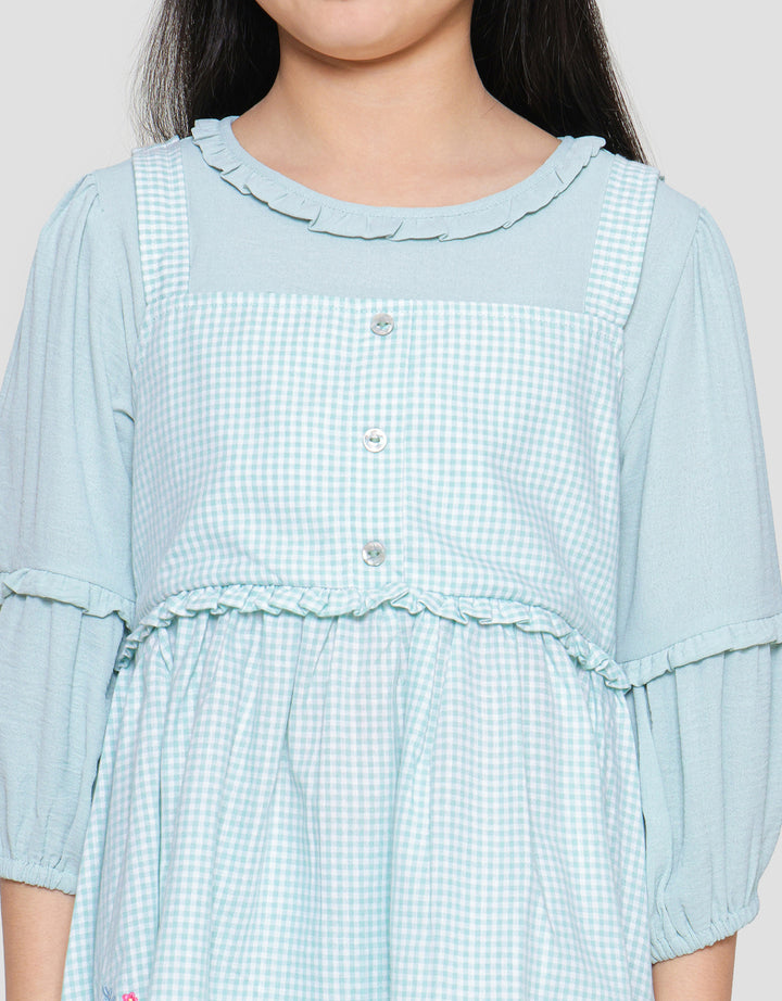 Little M Overall Pants Bordir 1 Set Anak Perempuan