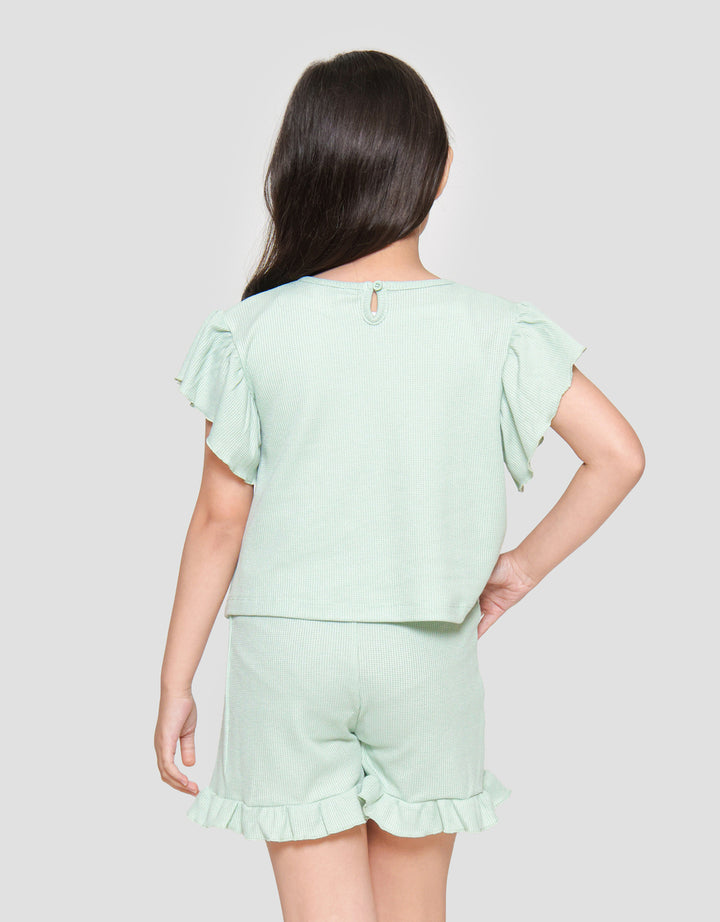 Little M Ruffle Stretch Set Pakaian Anak Perempuan