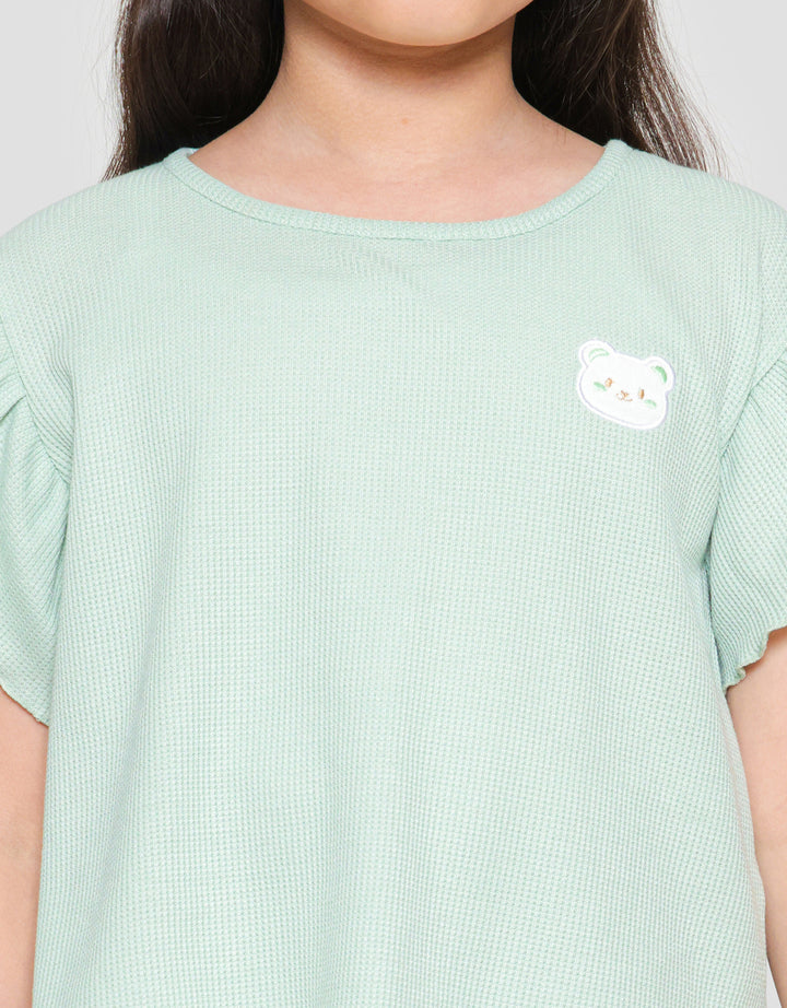 Little M Ruffle Stretch Set Pakaian Anak Perempuan