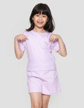 Little M Top - Bottom Set Boxy Tee Kantong Bordir Unicorn