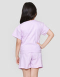 Little M Top - Bottom Set Boxy Tee Kantong Bordir Unicorn
