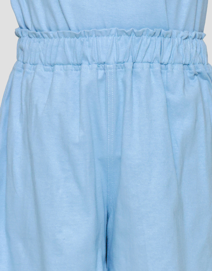 Little M Ruffle Bordir Pakaian Setelan Anak Perempuan