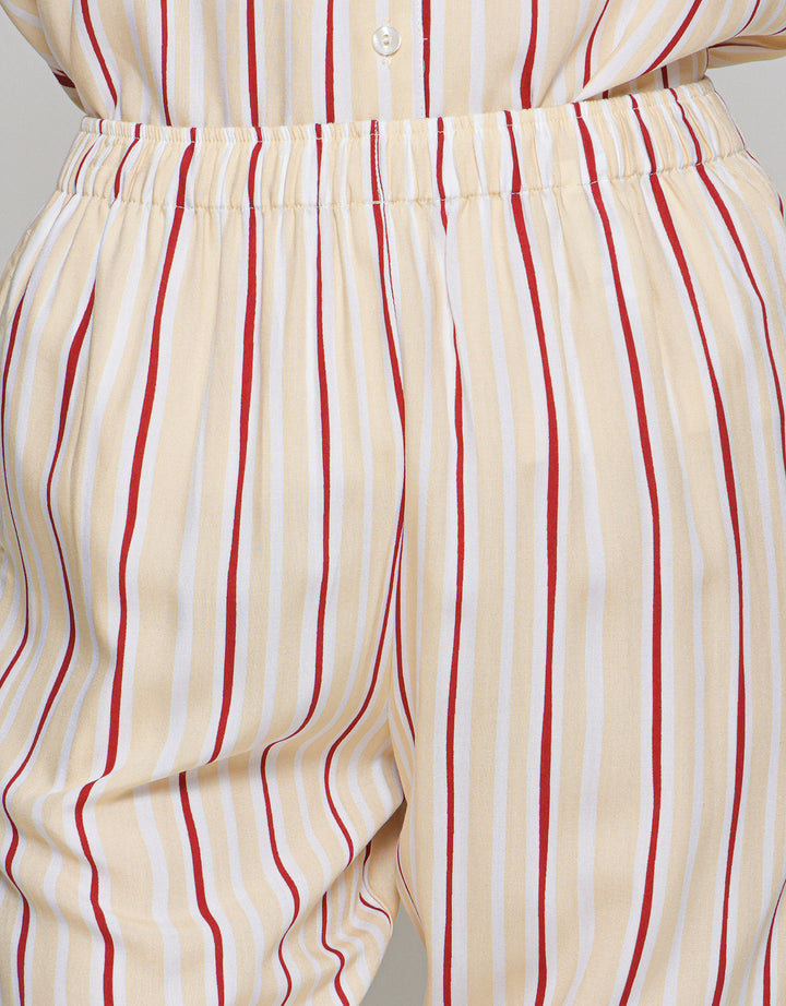 Nevada Stripe Arpicot Baju Tidur Set Wanita