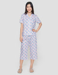 St. Yves Blue Flower Setelan Piyama Wanita
