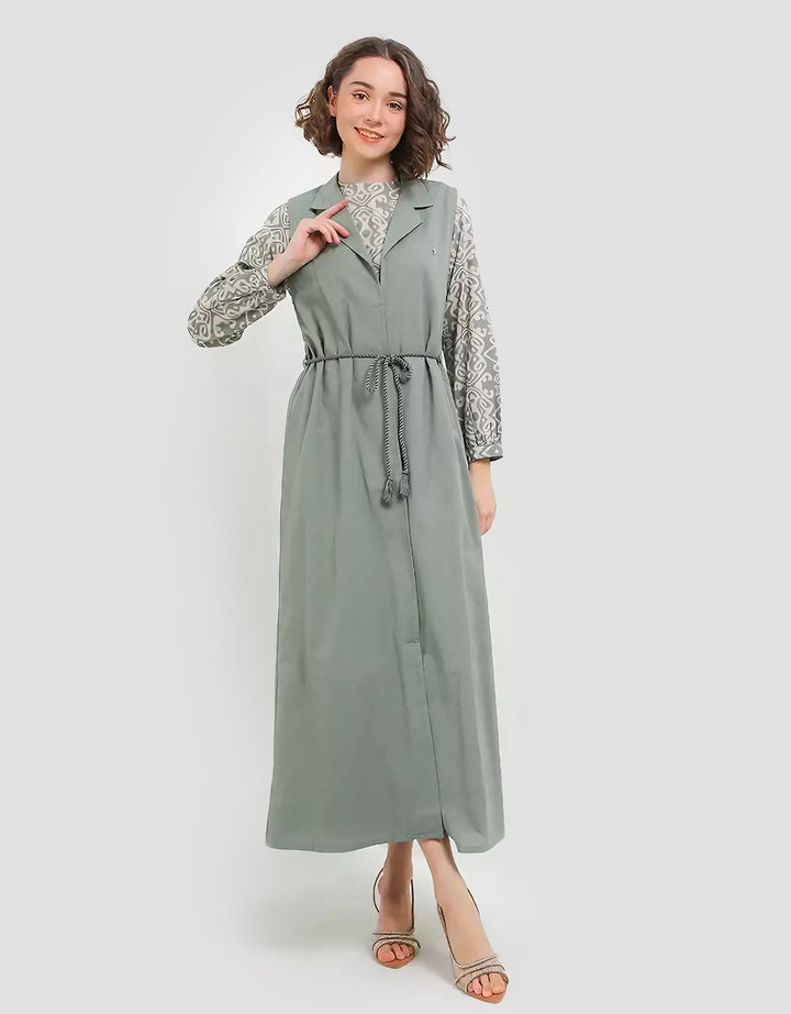 Expand Mootya Dress 2-Piece Green Wanita