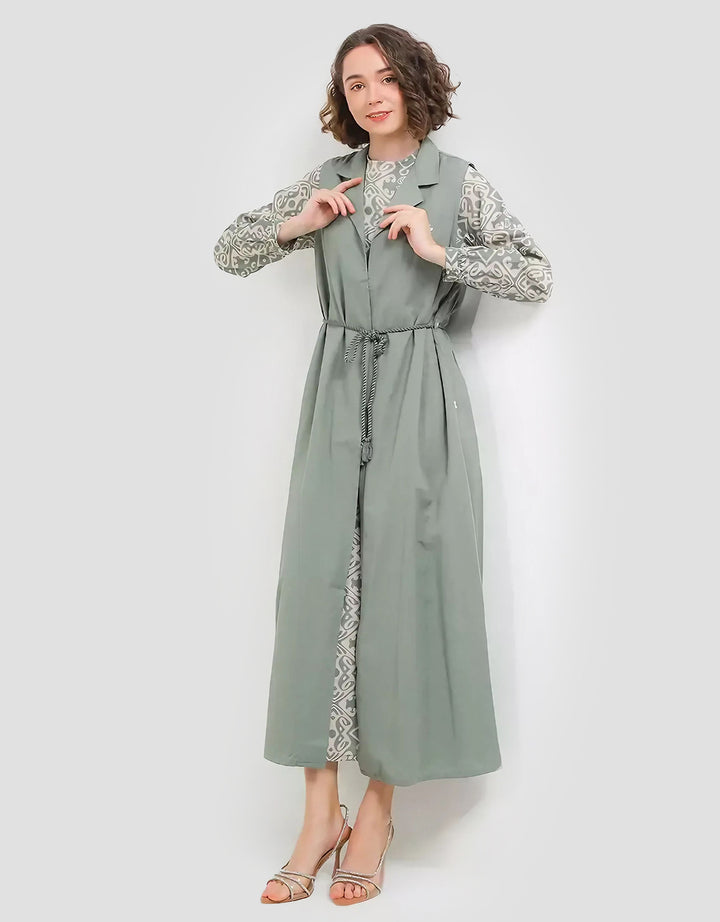 Expand Mootya Dress 2-Piece Green Wanita