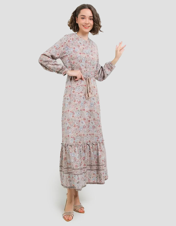 Expand Hera Dress Gaun Motif Bunga Wanita