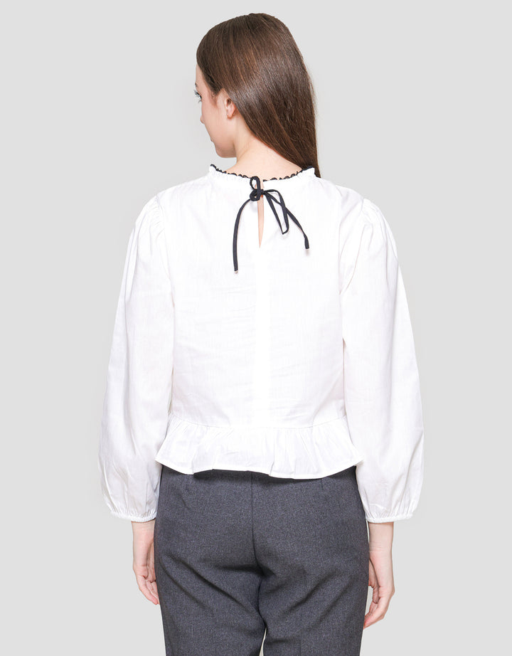 Nevada Regular Peplum With Lace Blouse Wanita