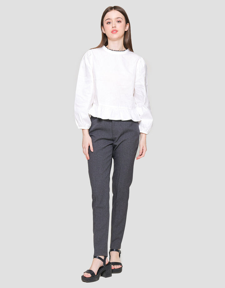 Nevada Regular Peplum With Lace Blouse Wanita