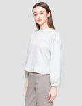 Nevada Regular Peplum With Lace Blouse Wanita