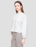Nevada Regular Peplum With Lace Blouse for Women