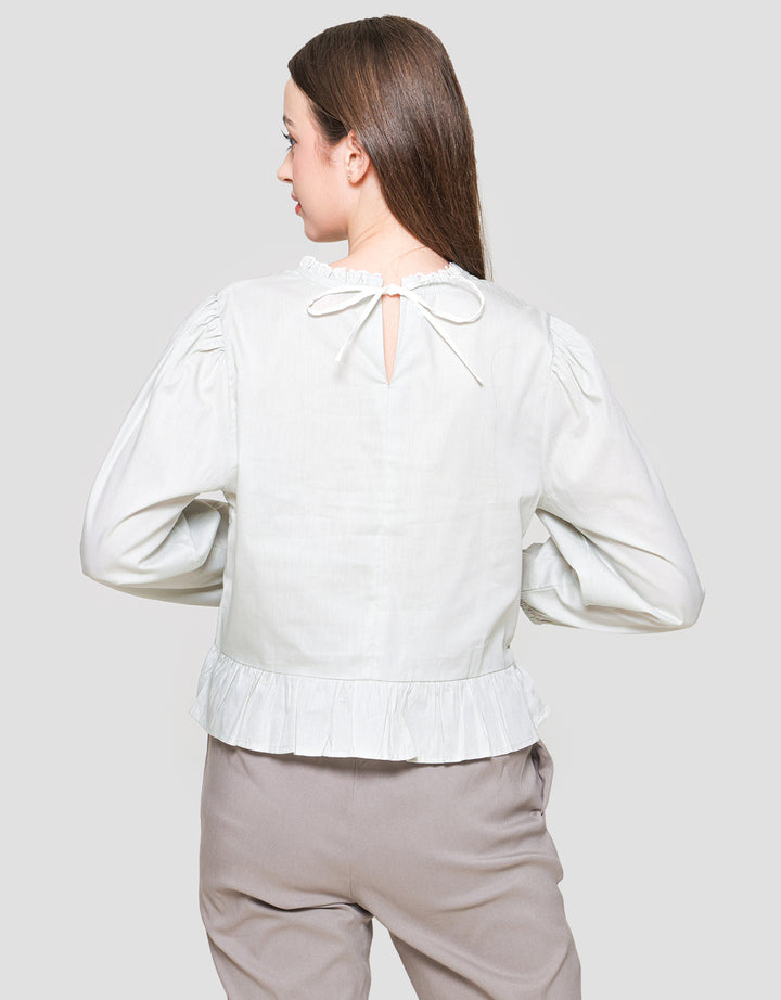 Nevada Regular Peplum With Lace Blouse Wanita