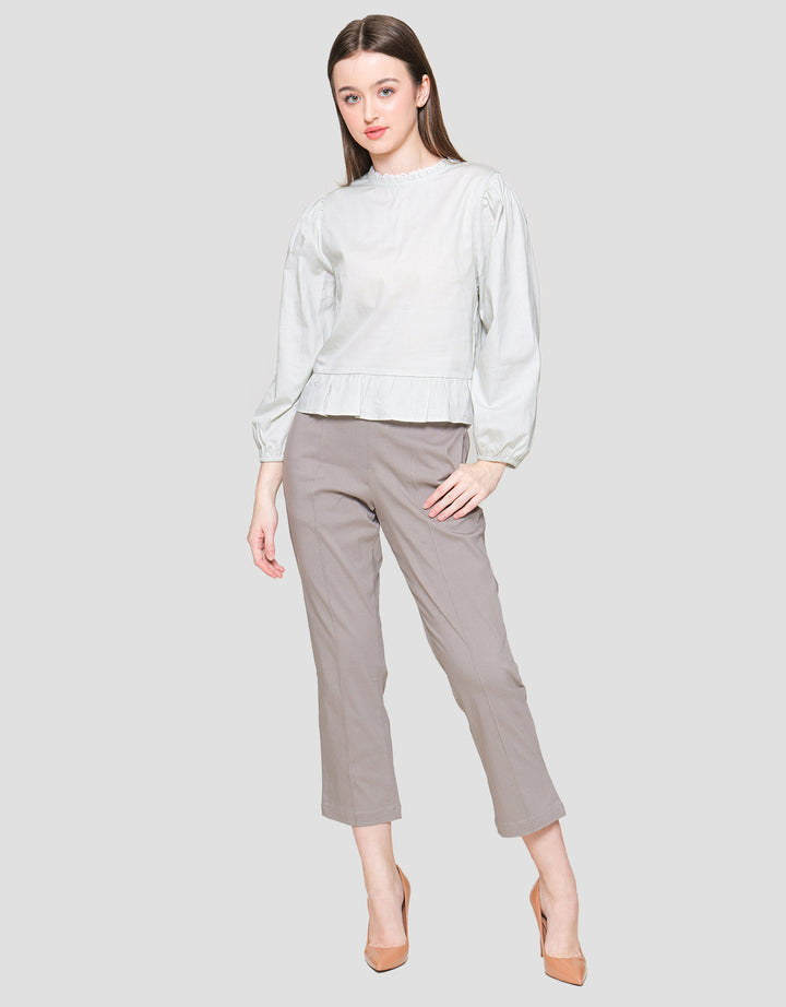Nevada Regular Peplum With Lace Blouse Wanita