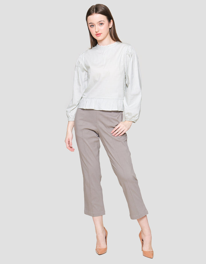 Nevada Regular Peplum With Lace Blouse for Women