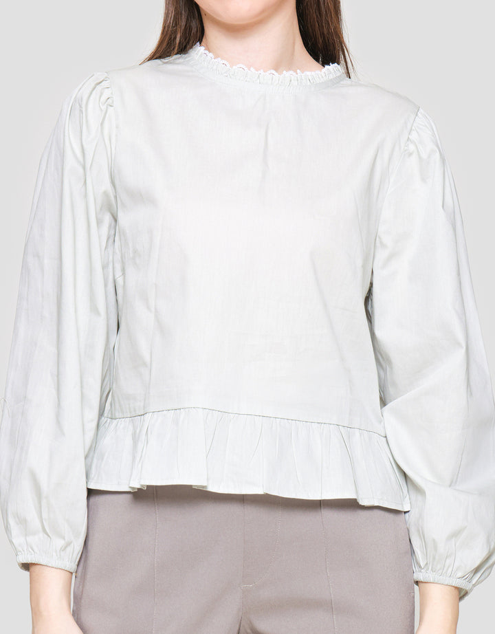 Nevada Regular Peplum With Lace Blouse Wanita
