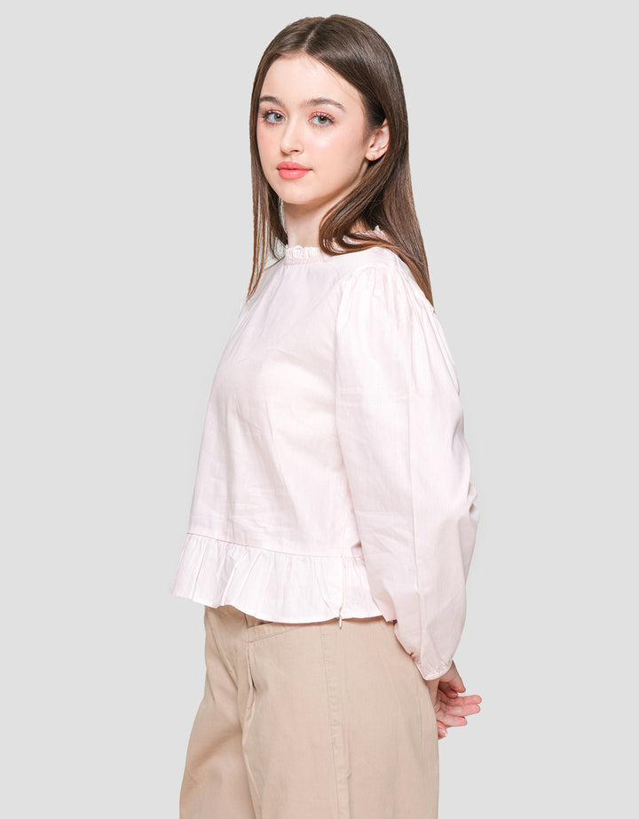 Nevada Regular Peplum With Lace Blouse for Women