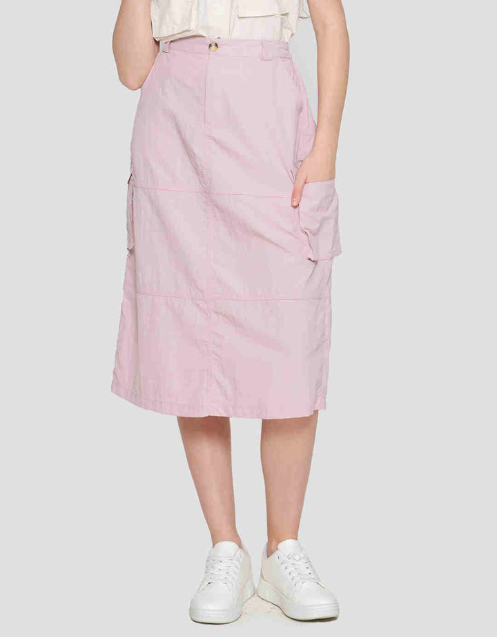 Nevada Woven Para Midi Rok Wanita