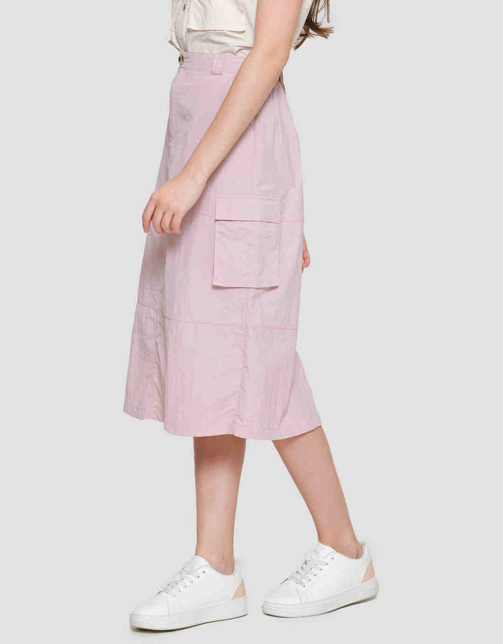 Nevada Woven Para Midi Rok Wanita