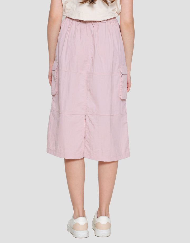 Nevada Woven Para Midi Rok Wanita