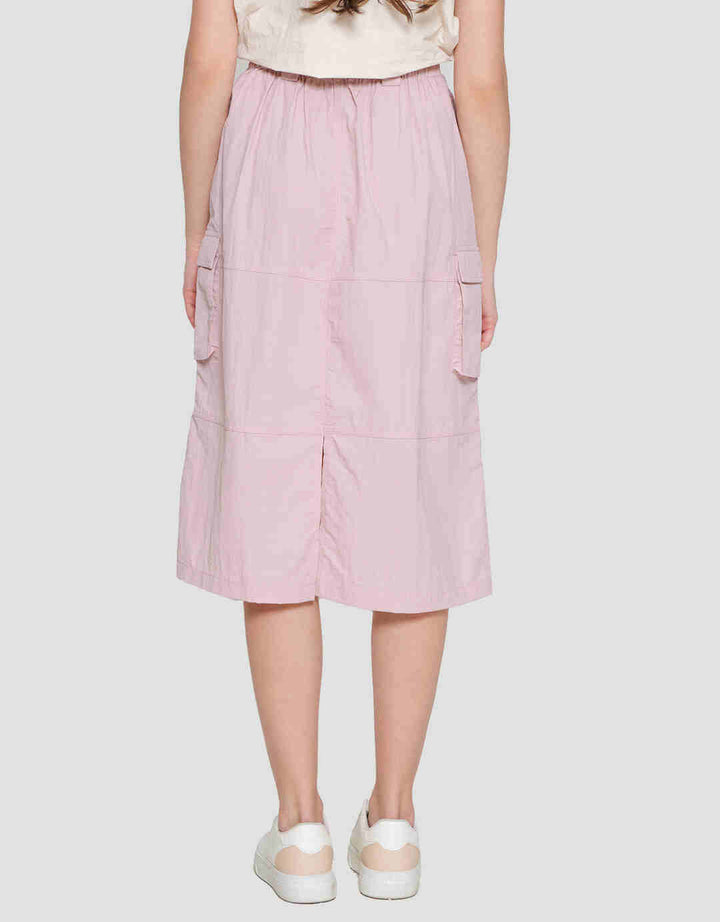 Nevada Woven Para Midi Rok Wanita