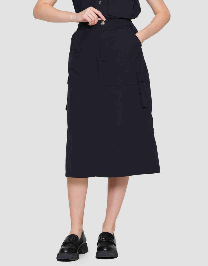 Nevada Woven Para Midi Rok Wanita