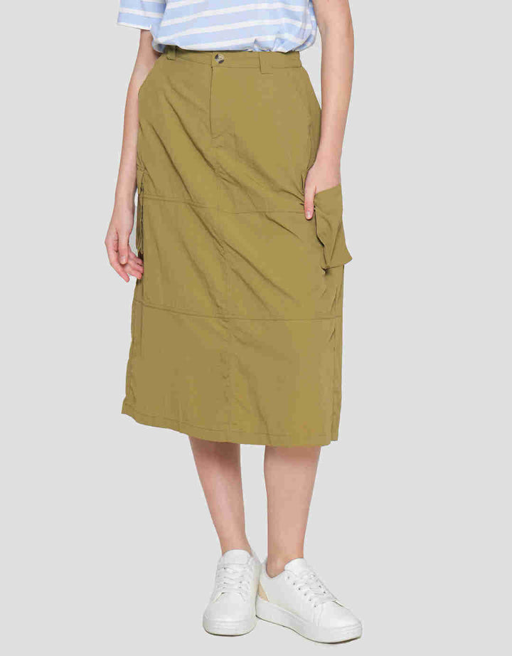 Nevada Woven Para Midi Rok Wanita