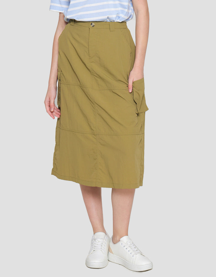 Nevada Woven Para Midi Rok Wanita