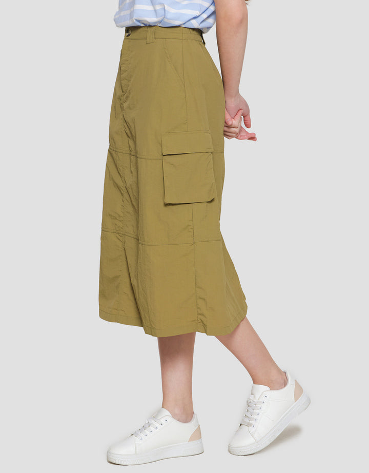 Nevada Woven Para Midi Rok Wanita