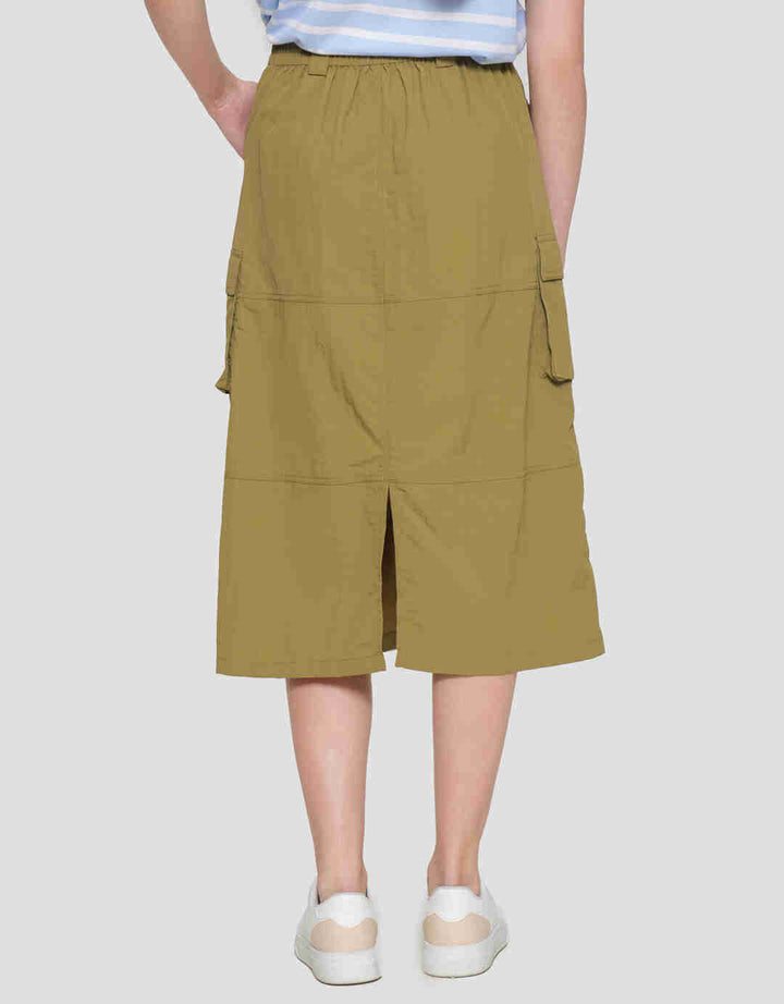 Nevada Woven Para Midi Rok Wanita