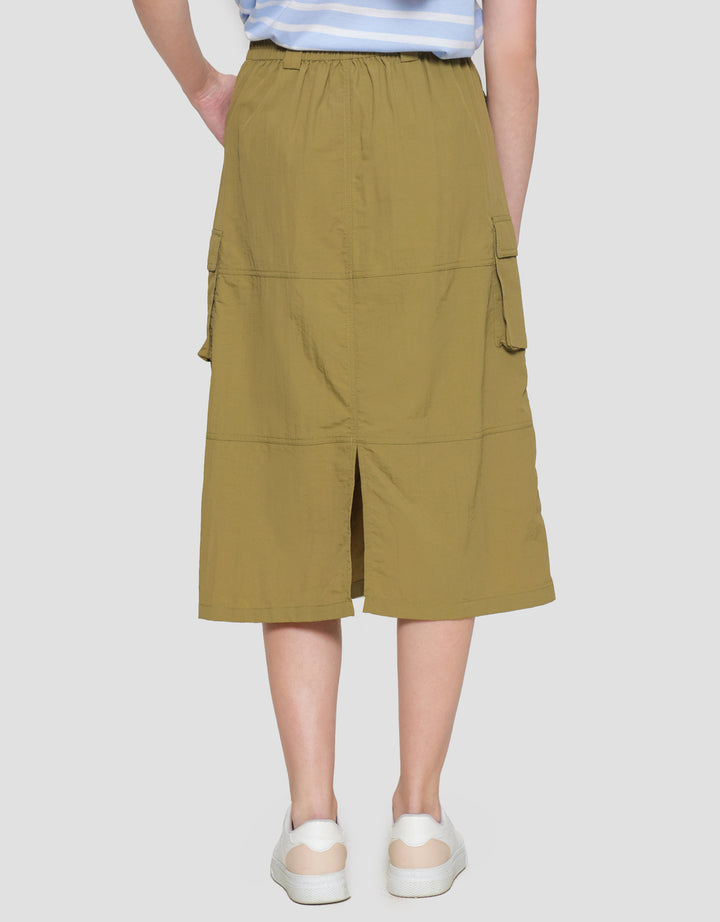 Nevada Woven Para Midi Rok Wanita