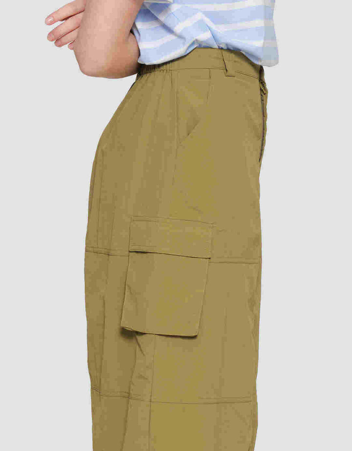 Nevada Woven Para Midi Rok Wanita