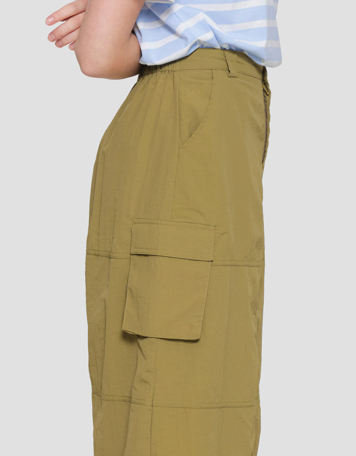 Nevada Woven Para Midi Rok Wanita