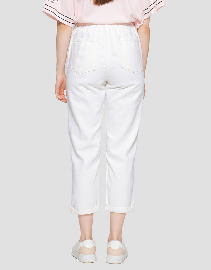 Nevada Denim Slouchy Ripped Celana Panjang Denim Wanita