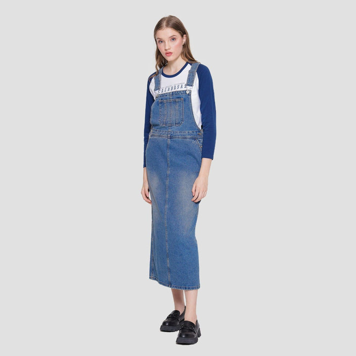 Nevada Denim Dungaree Women's Maxi Overalls