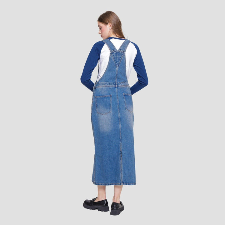 Nevada Denim Dungaree Women's Maxi Overalls