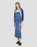 Nevada Denim Dungaree Overall Maxi Wanita