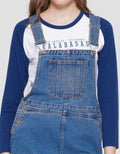 Nevada Denim Dungaree Overall Maxi Wanita