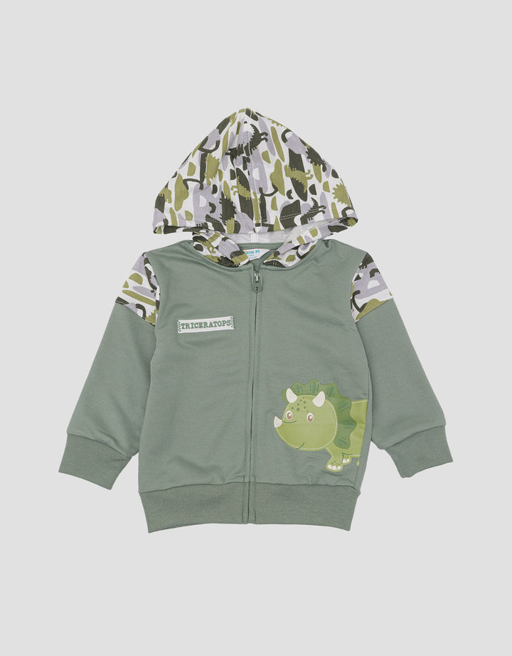 Little M Cns Dino Baby Boy Jacket
