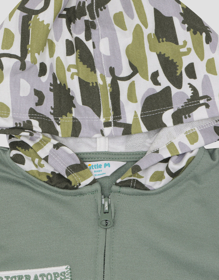 Little M Cns Dino Baby Boy Jacket