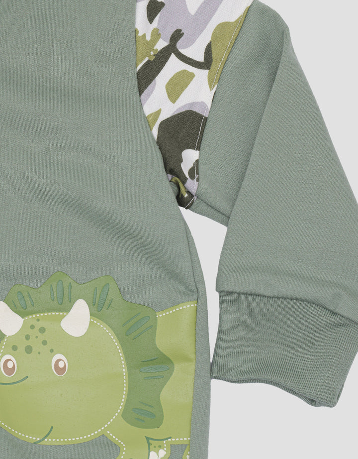 Little M Cns Dino Baby Boy Jacket