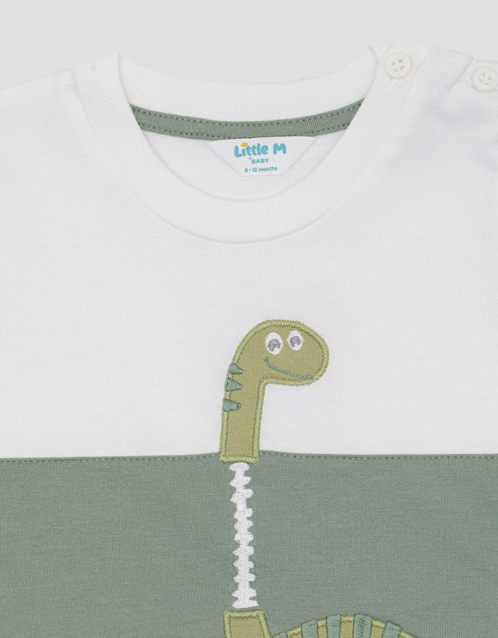 Little M Dino Diplodocus Kaos Bayi Laki-laki